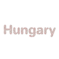 Hungary Silhouette Pixelated pattern map illustration