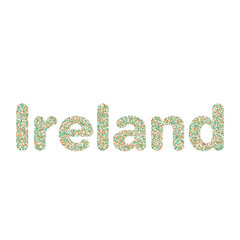 Ireland Silhouette Pixelated pattern map illustration