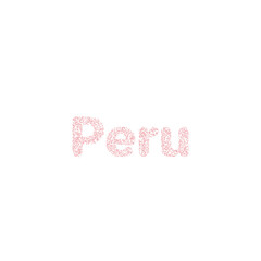 Peru Silhouette Pixelated pattern map illustration