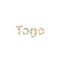 Togo Silhouette Pixelated pattern map illustration