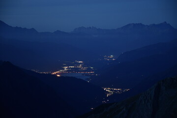 Zell am See, Großglockner, Edelweißspitze, Abenddämmerung, Zeller See, Silhouette, Fuscher Tal,...