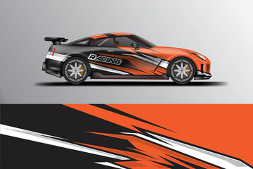 Fototapeta premium Car wrap racing stripes background vector