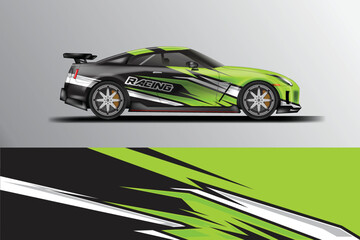 Plakat Car wrap racing stripes background vector