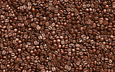 Repeating Coffee Bean Background
