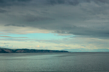 Landscape of Lake Baikal, Olkhon island. Russia