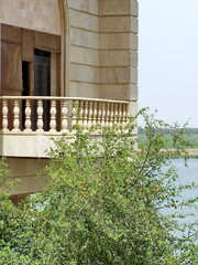 Balcony on a Sadaam-era building at a British Forward Operating Base in Basra, Iraq, during...