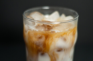 vanilla ice cream in the glass 