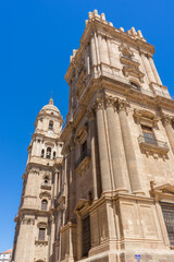 Fototapeta na wymiar Málaga Cathedral in Malaga, Spain on September 4, 2022