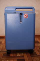 Oxygen concentrator. Oxygen generator. Medical equipment oxygen apparatus for breathing. Treatment of severe patients with impaired respiratory function