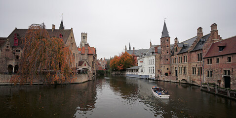Tourists sightseeing in Brugge, Belgium