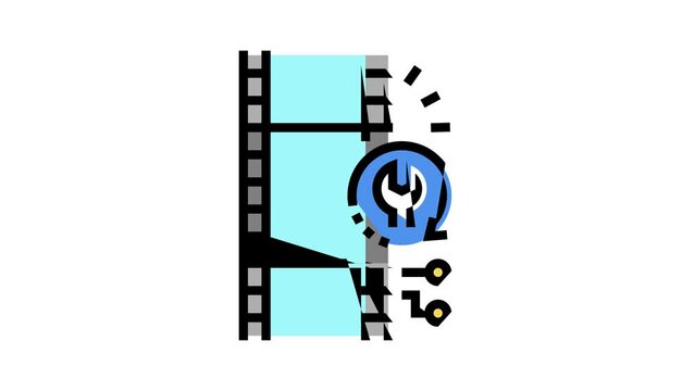 data tape services color icon animation