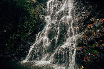 Beautiful waterfall Mirveti in Georgia