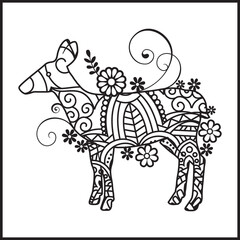 Fototapeta na wymiar Vector illustration decorative Animal on white background
