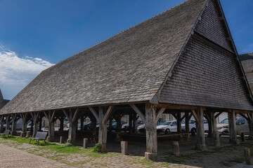Les halles of Plouescat in Finistere in Brittany, France