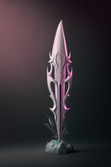 White and Pink futuristic dagger