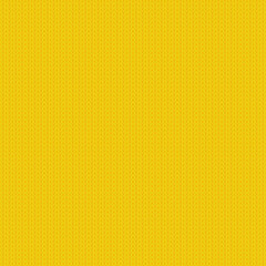 Stylish Knit. Yellow Knitted Texture. Woolen Pullover Tricot Print. Winter Fabric Pattern.