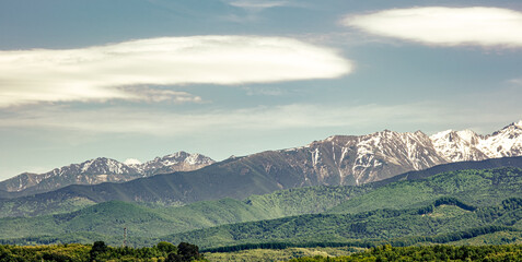 view of the famous Romanian mountains Fagaras.