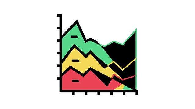 stacked area chart color icon animation