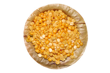 Tuvar Dal on a Sal Tree Leaf Plate.