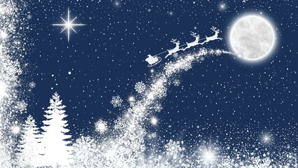 Obraz na płótnie Canvas Christmas winter background, blue and white colors