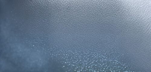 Frozen water drops on glass background. Backdrop for wallpaper, website banners, print materials, presentations and videos. Generative AI