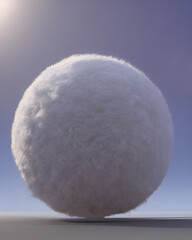Digital Illustration 3D Furry Glowing Ball