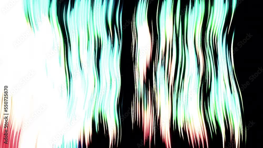 Poster background with moving distortion bands. motion. noisy signal with stripes on black background. shim