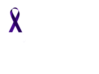 Purple ribbon representative of the feminist struggle on a transparent background.