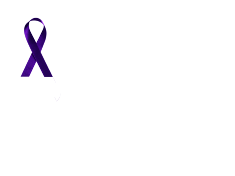 Purple ribbon representative of the feminist struggle on a transparent background.