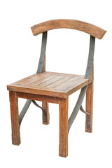 Wooden chair isolated on white.