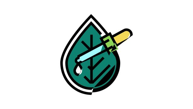 organic bio cosmetic color icon animation