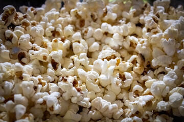 background or pateern of nature popcorn close up