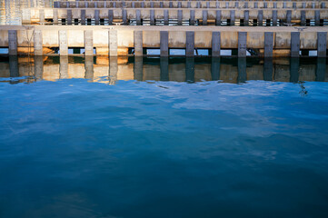 Empty Docks in the Ala Wai Harbor at Waikiki.