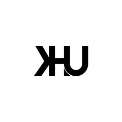 khu letter initial monogram logo design