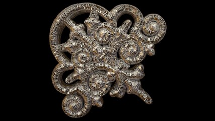 A 3D Illustration of a decorative or ornamental pattern. Modelers, Pattern Makers, Designers, Illustrators, and Artists must watch the mesh closely to easily make a version of their own.