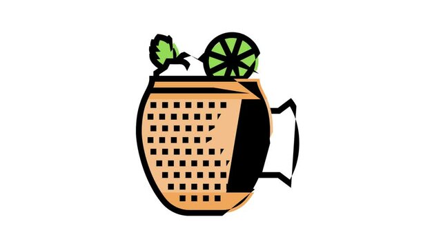moscow mule cocktail glass drink color icon animation