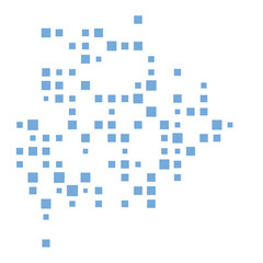 Botswana Silhouette Pixelated pattern illustration