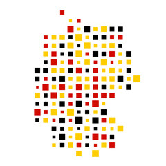 Germany Silhouette Pixelated pattern illustration