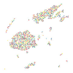 Fiji Silhouette Pixelated pattern illustration