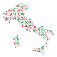 Fototapeta premium Italy Silhouette Pixelated pattern illustration