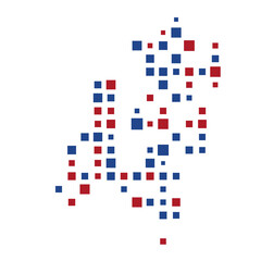 Netherlands Silhouette Pixelated pattern illustration
