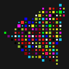 Nicaragua Silhouette Pixelated pattern illustration