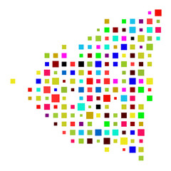 Nicaragua Silhouette Pixelated pattern illustration