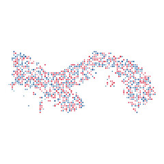 Panama Silhouette Pixelated pattern illustration