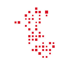 Peru Silhouette Pixelated pattern illustration