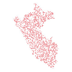 Fototapeta premium Peru Silhouette Pixelated pattern illustration