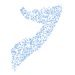 Somalia Silhouette Pixelated pattern illustration