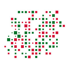 Sudan Silhouette Pixelated pattern illustration