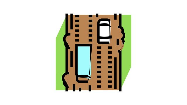 earthen road color icon animation