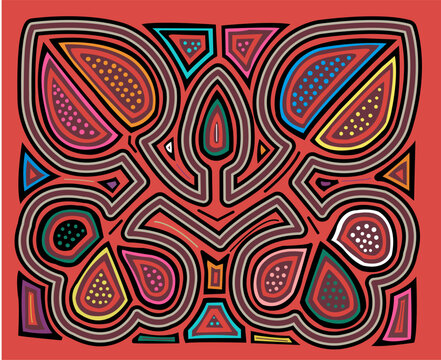 panama mola illustration, svg, 